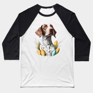 Pointer Dog happy easter day Baseball T-Shirt